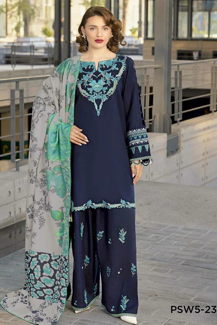 Charizma - Poshima Embroidered Peach Leather Collection Vol 4 - PSW5-23 - Unstitched