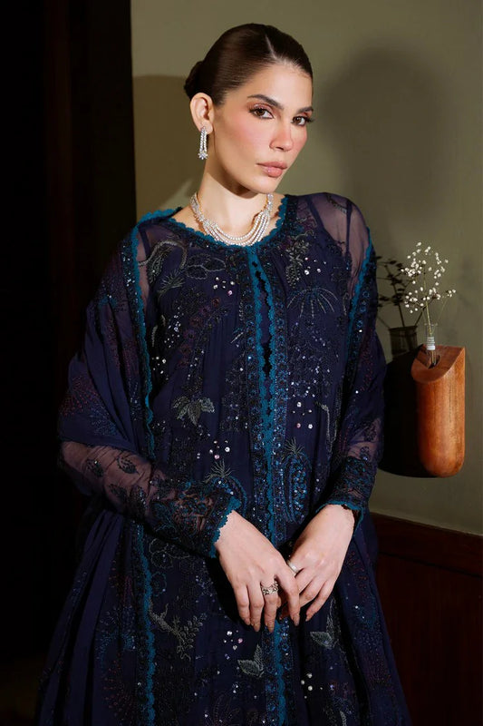 Nureh - Elaya Luxury Chiffon Collection - NEL-87 - Unstitched