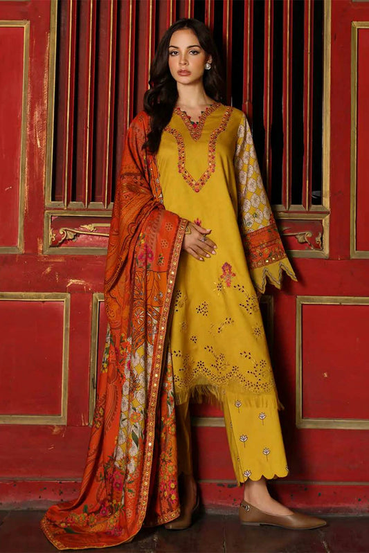 Charizma - Combination Embroidered Linen Collection Vol 1 - CCW7-03 - Unstitched
