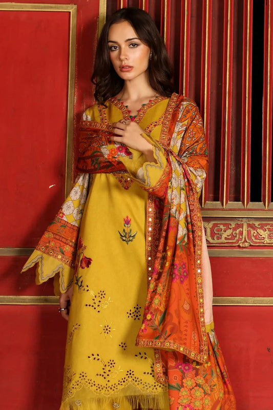 Charizma - Combination Embroidered Linen Collection Vol 1 - CCW7-03 - Unstitched