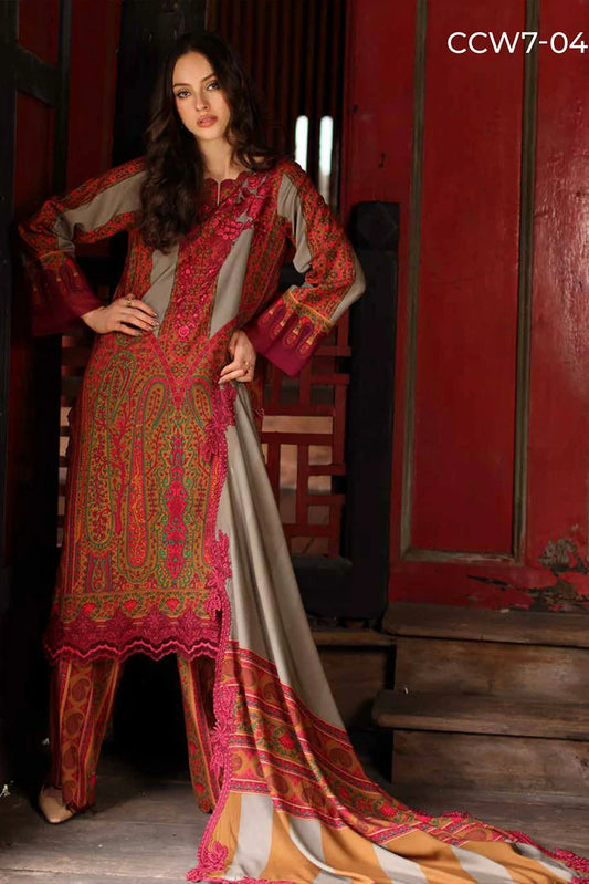 Charizma - Combination Embroidered Linen Collection Vol 1 - CCW7-04 - Unstitched