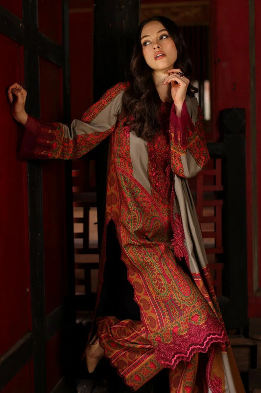 Charizma - Combination Embroidered Linen Collection Vol 1 - CCW7-04 - Unstitched
