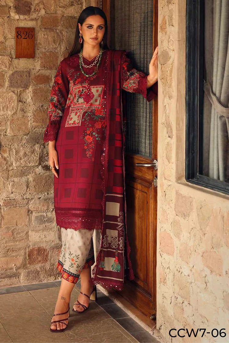 Charizma - Combination Embroidered Linen Collection Vol 1 - CCW7-06 - Unstitched