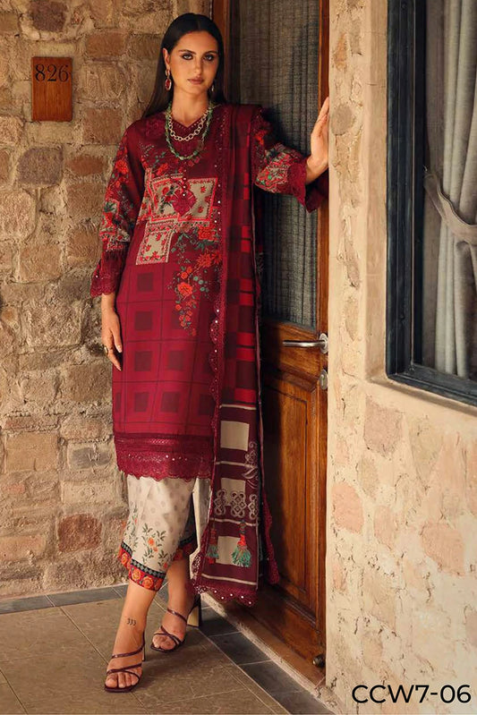 Charizma - Combination Embroidered Linen Collection Vol 1 - CCW7-06 - Unstitched