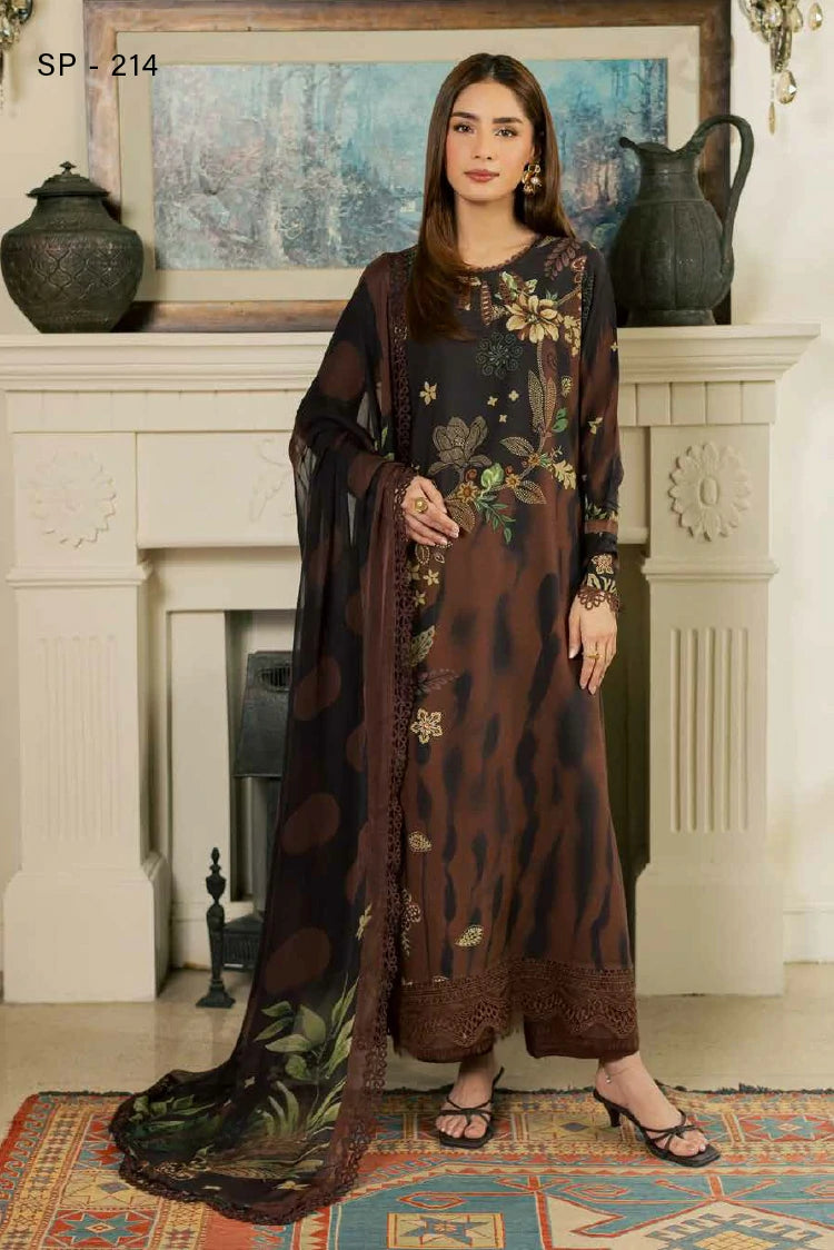 Nureh - Signature Print Printed Viscose Slub Collection Vol 3 - SP-214 - Unstitched