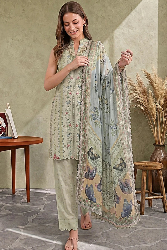 Asifa & Nabeel - Cambric Printed - Ayzal (CU26-02) - Unstitched