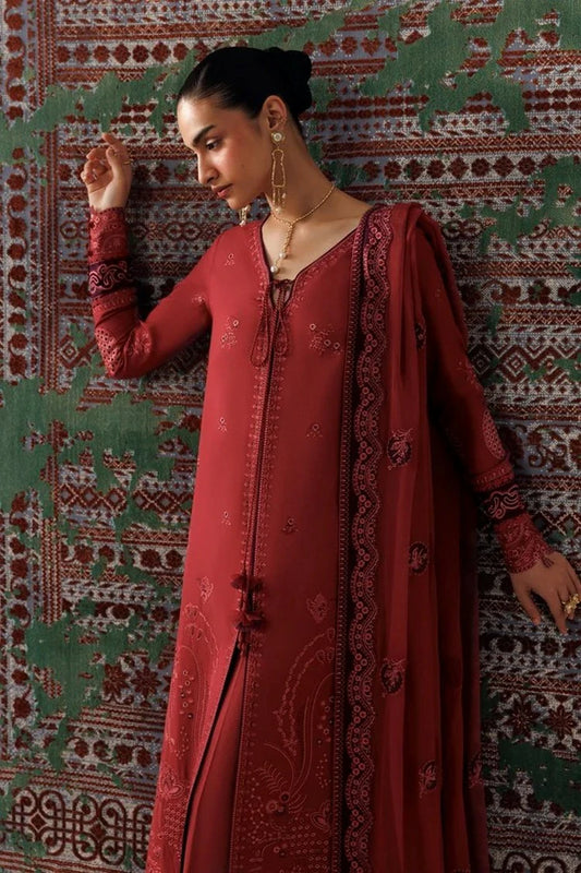 Qalamkar - Qline Linen Collection - QLW-03 ZAIRA - Unstitched