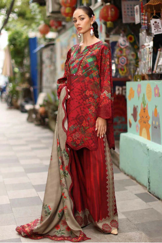 Charizma - Combination Embroidered Linen Collection Vol 2 - CCW7-12 - Unstitched
