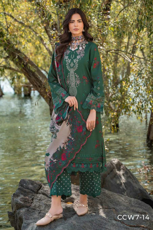 Charizma - Combination Embroidered Linen Collection Vol 2 - CCW7-14 - Unstitched
