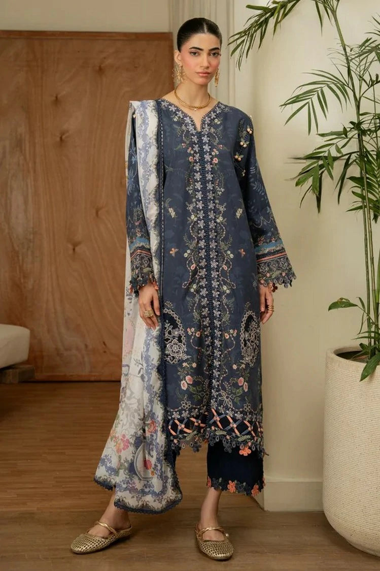 Aabyaan - Print Luxe Linen - AK-03-CELINE - Unstitched
