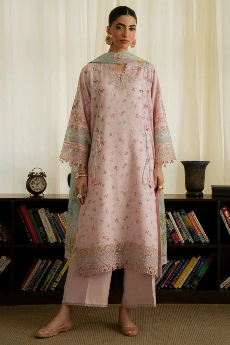 Aabyaan - Print Luxe Linen - AK-07-ELODIE - Unstitched