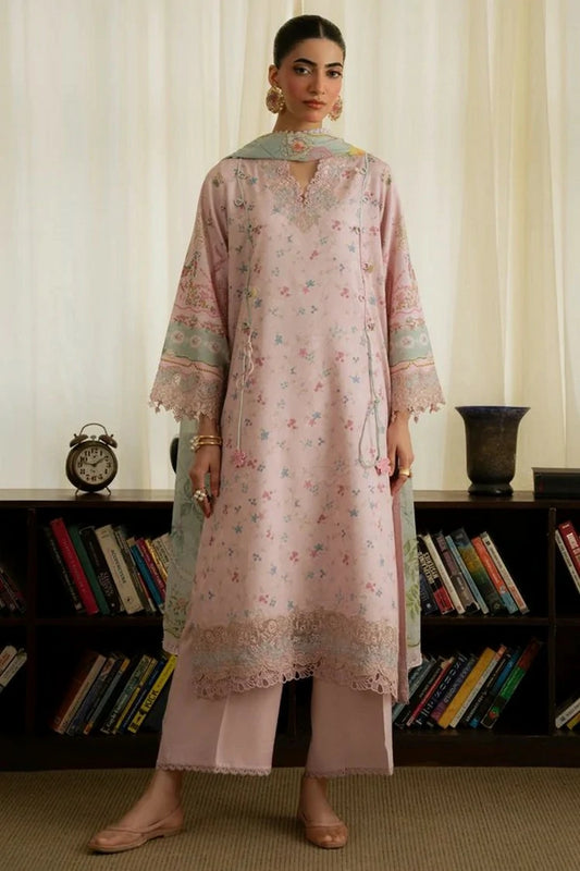 Aabyaan - Print Luxe Linen - AK-07-ELODIE - Unstitched