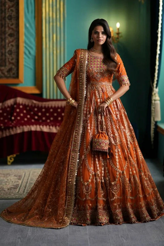 Zevk - Afsanah Luxury Formal Vol 2 - NARANJI-D1 - Unstitched