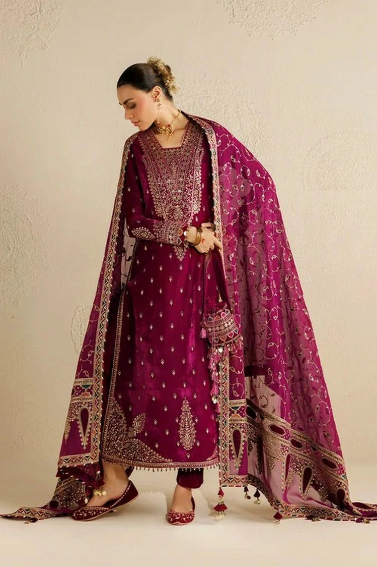 Jazmin - Chandni Luxury Velvet Formals - CVF26-D12 - Unstitched