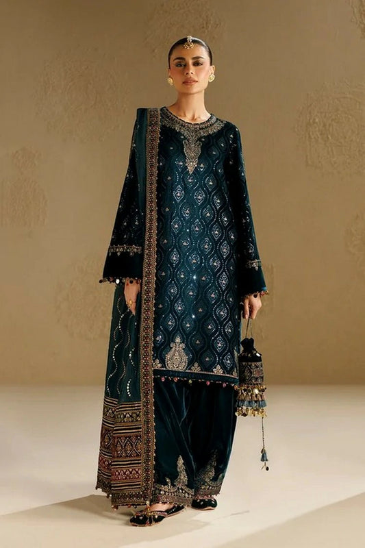 Jazmin - Chandni Luxury Velvet Formals - CVF26-D02 - Unstitched
