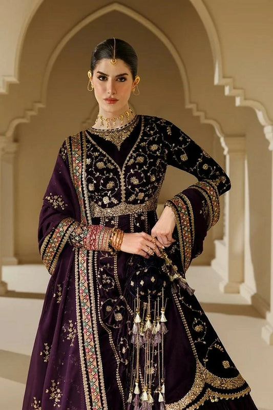 Jazmin - Chandni Luxury Velvet Formals - CVF26-D03 - Unstitched