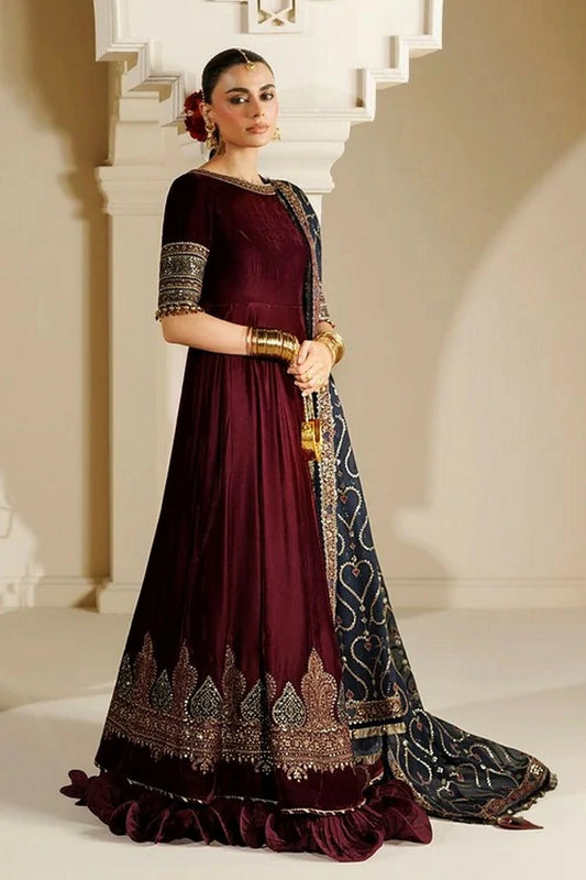 Jazmin - Chandni Luxury Velvet Formals - CVF26-D04 - Unstitched