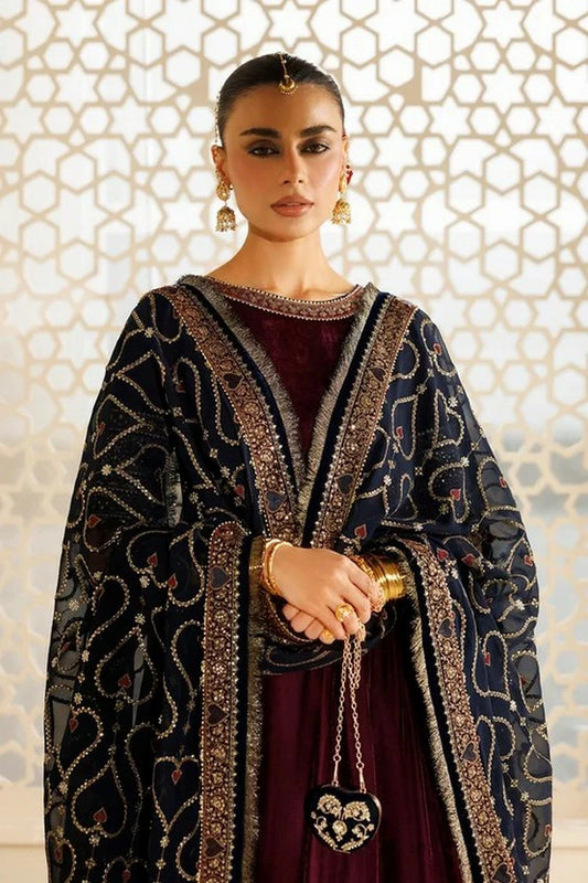 Jazmin - Chandni Luxury Velvet Formals - CVF26-D04 - Unstitched