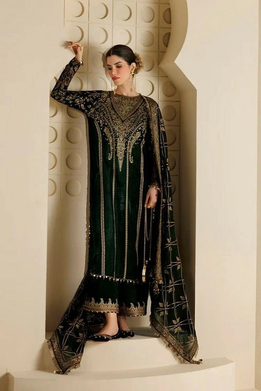 Jazmin - Chandni Luxury Velvet Formals - CVF26-D07 - Unstitched