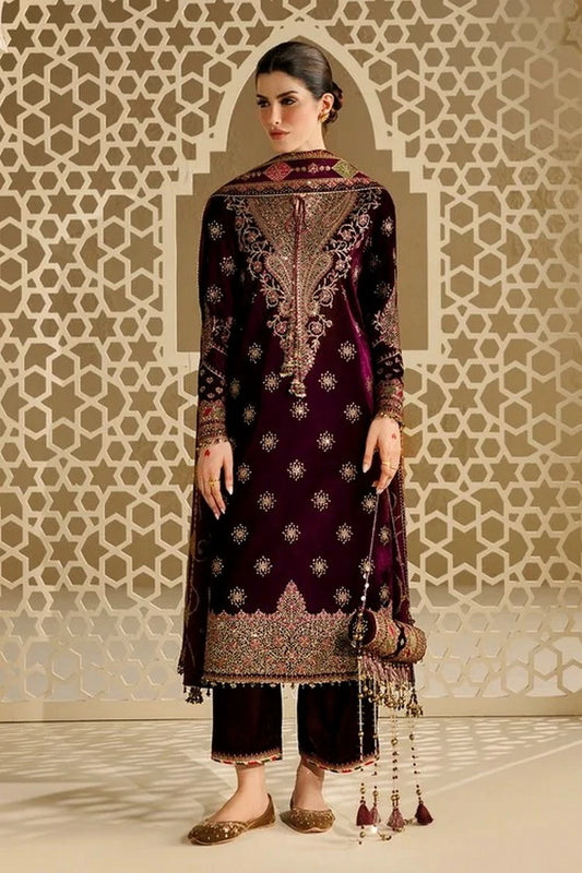 Jazmin - Chandni Luxury Velvet Formals - CVF26-D08 - Unstitched