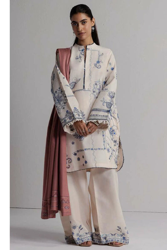 Zara Shahjahan - Coco Winter Unstitched - DIBA-10B - Unstitched