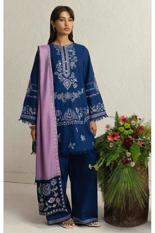 Zara Shahjahan - Coco Winter Unstitched - NEELAM-4A - Unstitched