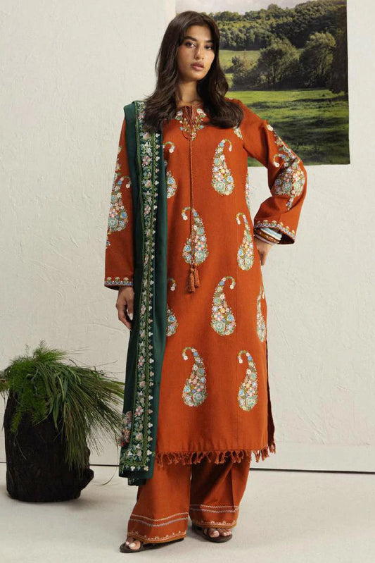 Zara Shahjahan - Coco Winter Unstitched - SHIREEN-6B - Unstitched