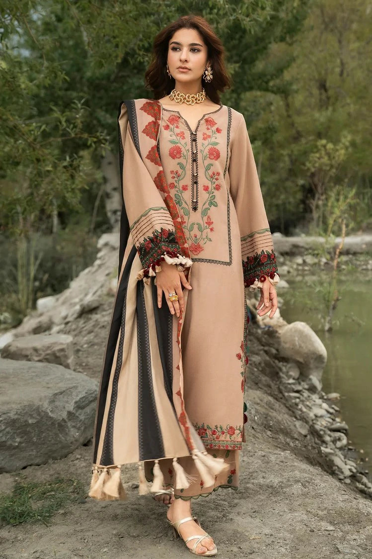 Charizma - Poshima Embroidered Peach Leather Collection Vol 2 - PSW6-17 - Unstitched