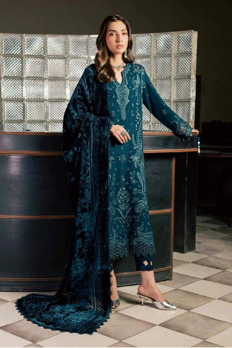 Nureh - Exclusive Embroidered Peach Leather Collection Vol 3 - NE-282 - Unstitched