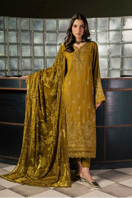Nureh - Exclusive Embroidered Peach Leather Collection Vol 3 - NE-283 - Unstitched