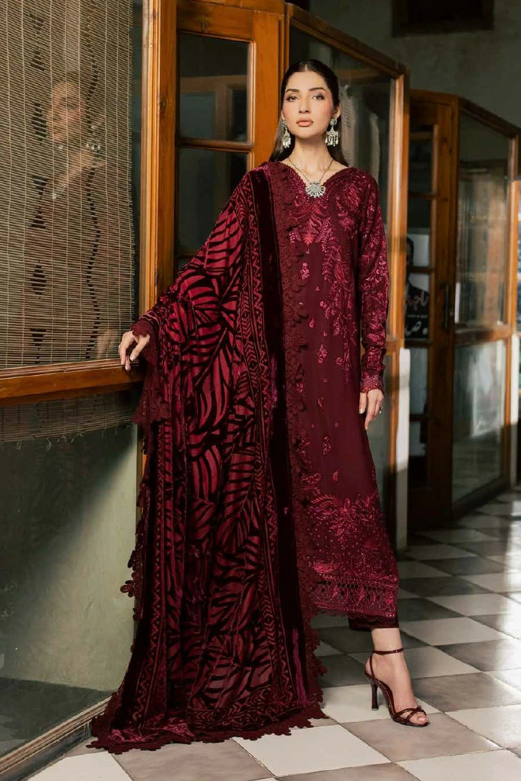 Nureh - Exclusive Embroidered Peach Leather Collection Vol 3 - NE-286 - Unstitched