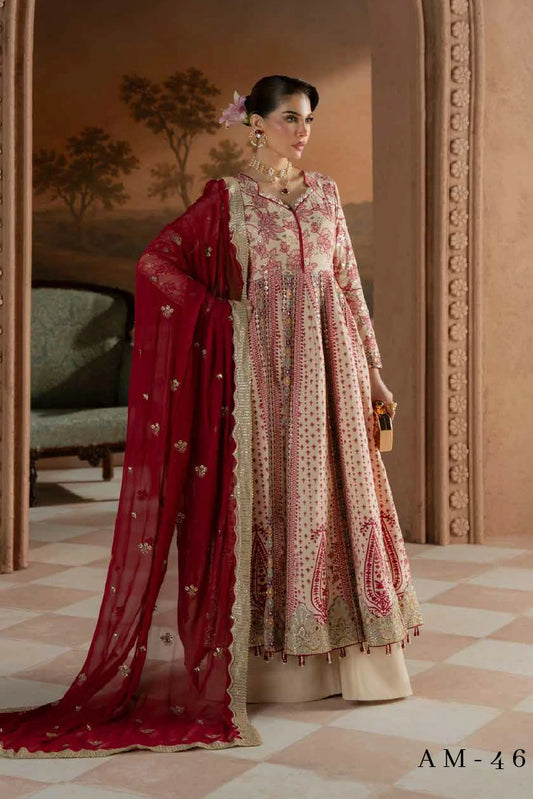 Nureh - Amaya Luxury Embroidered Chiffon Collection Vol 3 - AM-46 - Unstitched