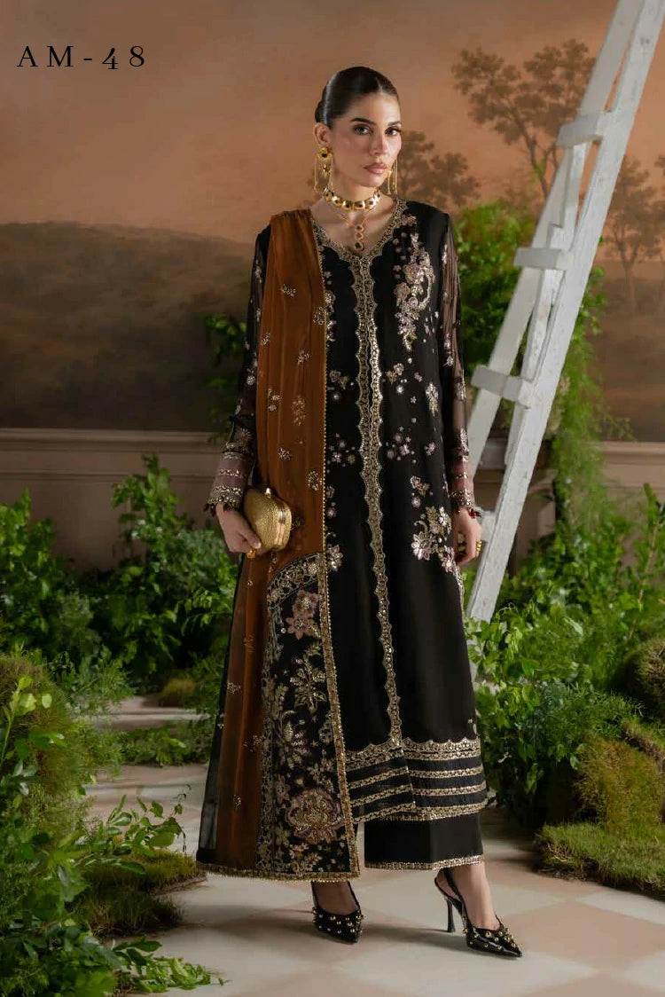 Nureh - Amaya Luxury Embroidered Chiffon Collection Vol 3 - AM-48 - Unstitched