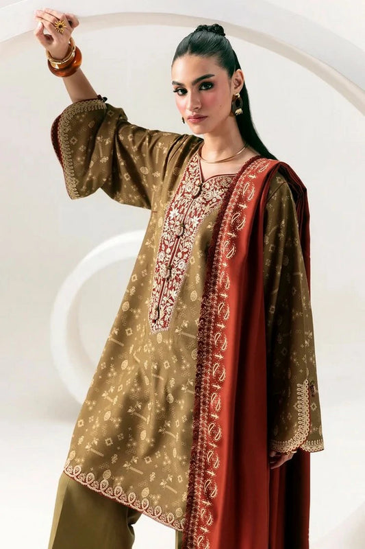 Qalamkar - QPrints Winter Collection - QPW-10 (B) Hafsa - Unstitched