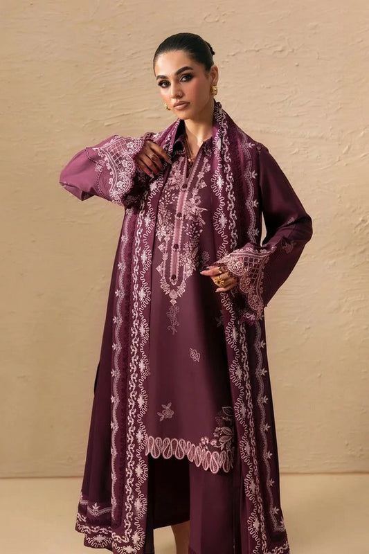 Qalamkar - QPrints Winter Collection - QPW-02 (B) Veena - Unstitched