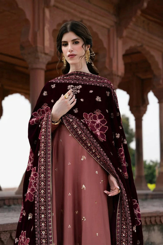Xenia - Mor Velvet Collection - D-03-ZABIH - Unstitched