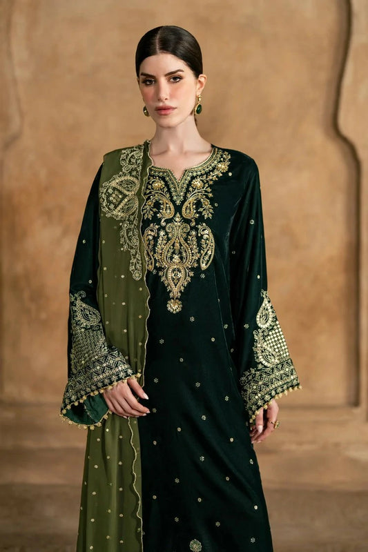 Xenia - Mor Velvet Collection - D-05-AADAR - Unstitched