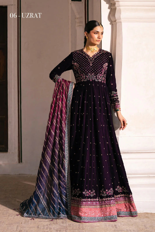 Xenia - Mor Velvet Collection - D-06-UZRAT - Unstitched