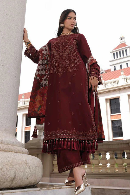 Charizma - Poshima Embroidered Peach Leather Collection Vol 3 - PSW6-18 - Unstitched
