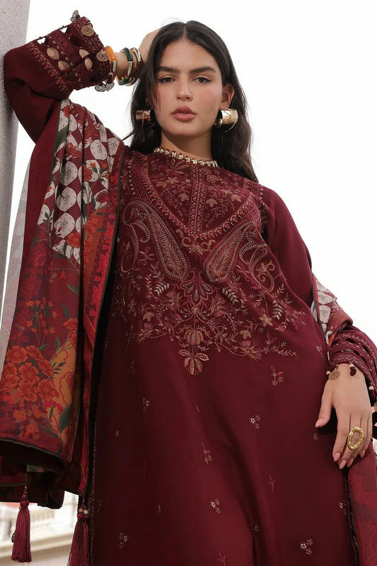 Charizma - Poshima Embroidered Peach Leather Collection Vol 3 - PSW6-18 - Unstitched