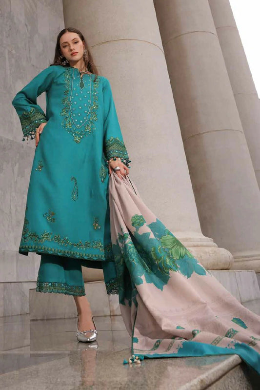Charizma - Poshima Embroidered Peach Leather Collection Vol 3 - PSW6-21 - Unstitched