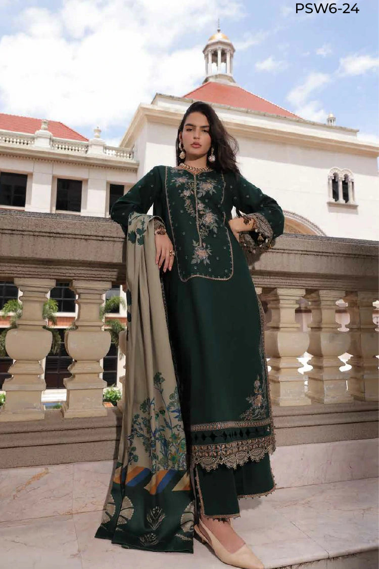 Charizma - Poshima Embroidered Peach Leather Collection Vol 3 - PSW6-24 - Unstitched