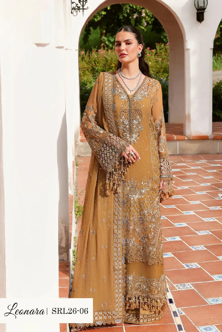 Saira Rizwan - Lumiere Chiffon Collection - LENOARA-SRL26-06 - Unstitched