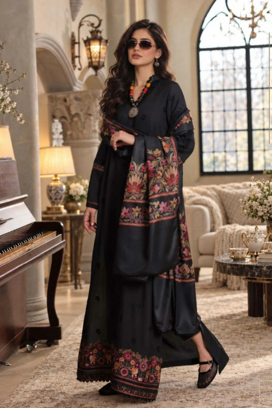 Noor by Saadia Asad - Noor Winter Embroidered Prinkhaas - Design-2A - Unstitched
