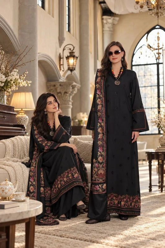 Noor by Saadia Asad - Noor Winter Embroidered Prinkhaas - Design-2A - Unstitched