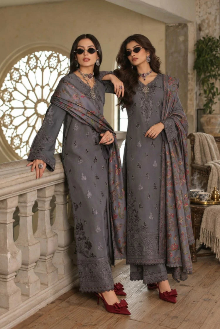 Noor by Saadia Asad - Noor Winter Embroidered Prinkhaas - Design-4A - Unstitched