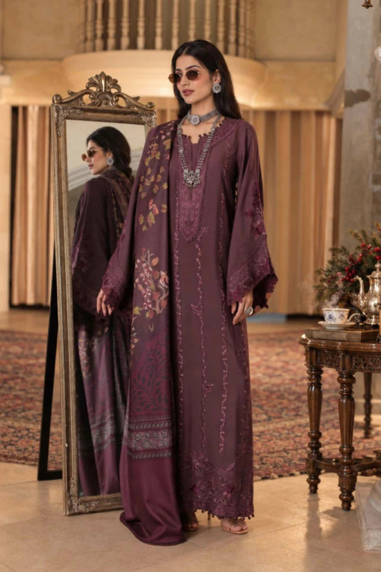 Noor by Saadia Asad - Noor Winter Embroidered Prinkhaas - Design-5A - Unstitched