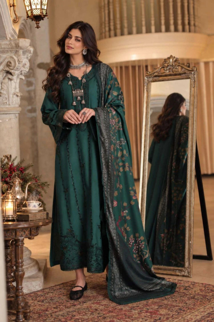 Noor by Saadia Asad - Noor Winter Embroidered Prinkhaas - Design-5B - Unstitched
