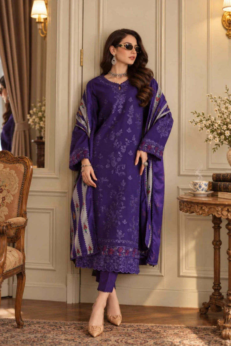 Noor by Saadia Asad - Noor Winter Embroidered Prinkhaas - Design-6B - Unstitched