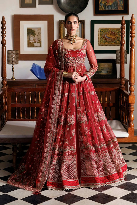 Maryam Hussain - Marwa Festive Collection - MF26-06-Crimson - Unstitched